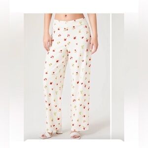Forever 21 Linen Floral Pants